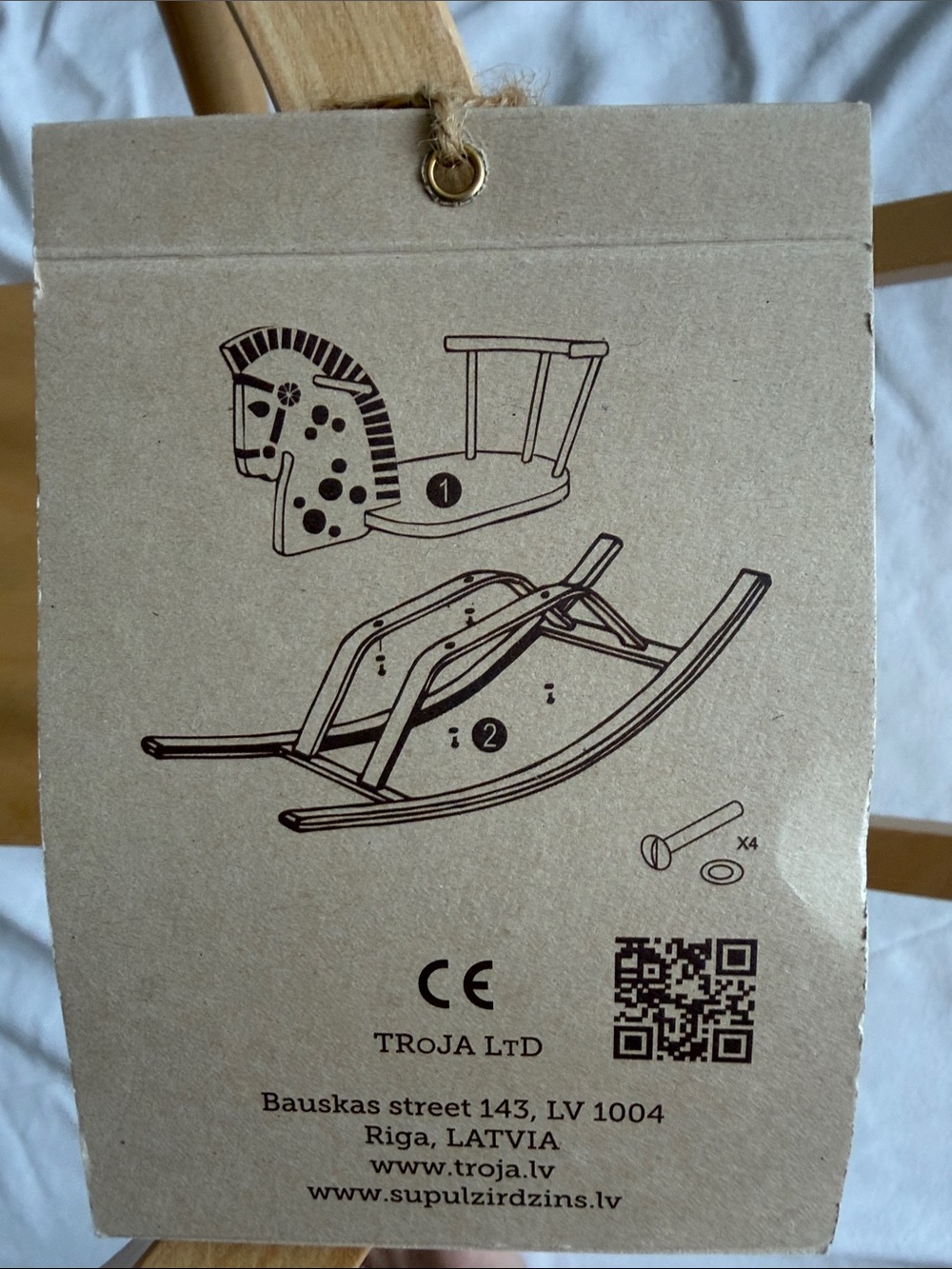 Wooden Rocking Horse Rider - Natural Finish - Picture 3 of 5